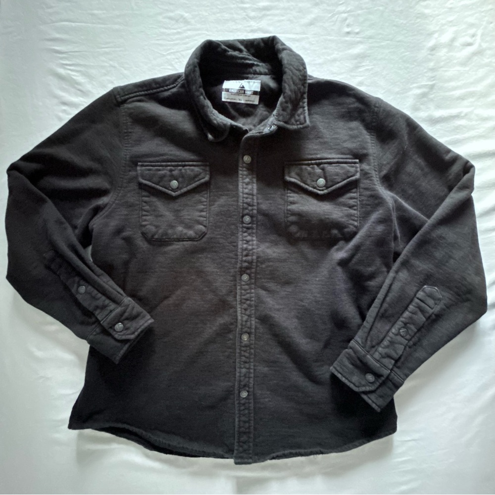 American Giant Heavyweight Snap Work Shirt Jacket Black XL